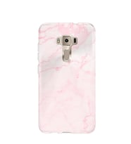 Kılıfland Asus Zenfone 3 ZC552KL Kılıf Silikon Desenli Resimli Lüx Kapak Pembe Mermer -Stok 1294