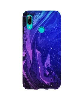 Kılıfland Huawei P Smart 2019 Kılıf Silikon Desenli Resimli Lüx Kapak Abstract Night Blue -Stok 1149