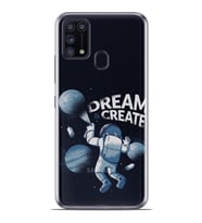 Kılıfland Samsung Galaxy M31 Kılıf Silikon Resimli Kapak Astronaut Graffiti Stok 263