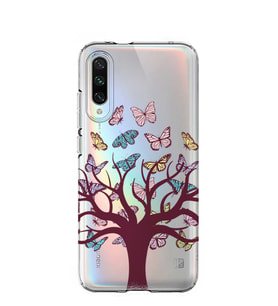 Kılıfland Xiaomi Mi A3 Kılıf Silikon Resimli Kapak Butterfly Tree -Stok 833