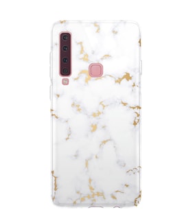 Kılıfland Samsung Galaxy A9 2018 Kılıf A920F Silikon Resimli Kapak White Marble Mermer -Stok 974