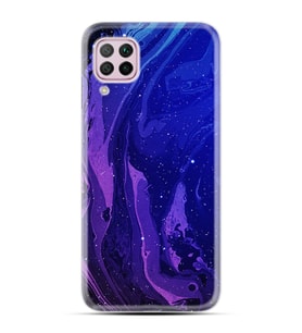 Kılıfland Huawei P40 Lite Kılıf Kılıf Silikon Resimli Kapak Abstract Night Blue Stok 1149