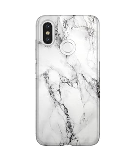 Kılıfland Xiaomi Redmi Note 7 Kılıf Silikon Resimli Kapak Fragile White Marble Mermer -Stok 1103