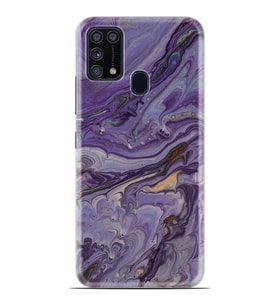 Kılıfland Samsung Galaxy M31 Kılıf Silikon Resimli Kapak Abstract Purple Stok 1070