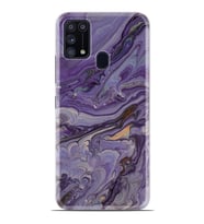 Kılıfland Samsung Galaxy M31 Kılıf Silikon Resimli Kapak Abstract Purple Stok 1070