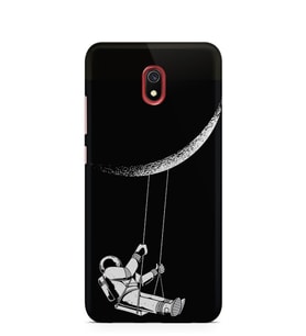 Kılıfland Xiaomi Redmi 8A Kılıf Silikon Resimli Kapak Moon Astronaut -Stok 519