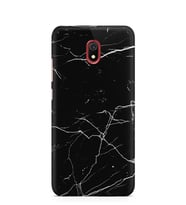 Kılıfland Xiaomi Redmi 8A Kılıf Silikon Resimli Kapak Siyah Koyu Mermer -Stok 1299