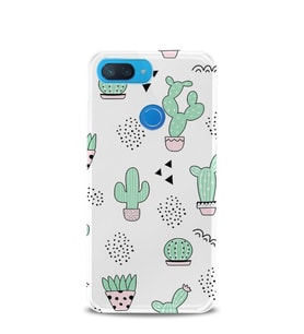 Kılıfland Xiaomi Mi 8 Lite Kılıf Silikon Resimli Kapak Cactus Pattern -Stok 901