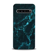 Kılıfland Samsung Galaxy S10 Kılıf G973F Silikon Resimli Kapak Koyu Mavi Mermer -Stok 1297