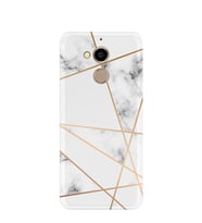 Kılıfland General Mobile GM8 Kılıf Silikon Desenli Resimli Lüx Kapak White Marble Mermers With Triangle -Stok 1195