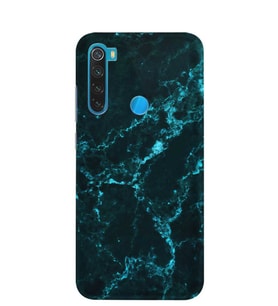 Kılıfland Xiaomi Redmi Note 8T Kılıf Silikon Resimli Kapak Koyu Mavi Mermer -Stok 1297