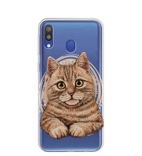 Kılıfland Samsung Galaxy A20 Kılıf A205F Silikon Resimli Kapak Pretty Cat -Stok 1078