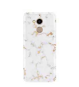 Kılıfland General Mobile GM8 Kılıf Silikon Desenli Resimli Lüx Kapak White Marble Mermer -Stok 974