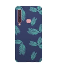 Kılıfland Samsung Galaxy A9 2018 Kılıf A920F Silikon Resimli Kapak Green Leaf Pattern -Stok 1245