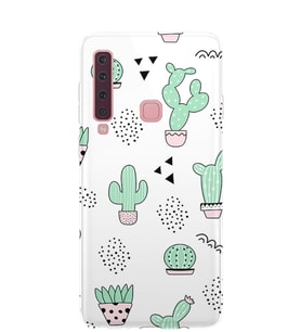 Kılıfland Samsung Galaxy A9 2018 Kılıf A920F Silikon Resimli Kapak Cactus Pattern -Stok 901