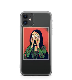 Kılıfland Apple İphone 11 Kılıf Silikon Resimli Kapak Mona Lisa Scream -Stok 21