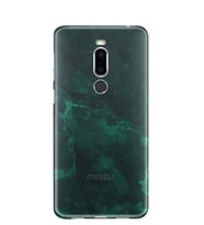 Kılıfland Meizu X8 Kılıf Silikon Desenli Resimli Lüx Kapak Yeşil Koyu Mermer -Stok 1296