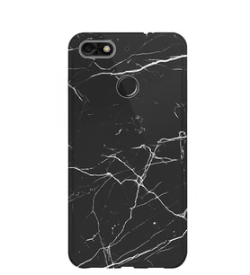 Kılıfland General Mobile GM9 Pro Kılıf Silikon Desenli Resimli Lüx Kapak Siyah Koyu Mermer -Stok 1299
