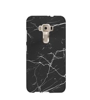 Kılıfland Asus Zenfone 3 ZC552KL Kılıf Silikon Desenli Resimli Lüx Kapak Siyah Koyu Mermer -Stok 1299