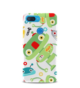 Kılıfland Xiaomi Mi 8 Lite Kılıf Silikon Resimli Kapak Robots -Stok 1024