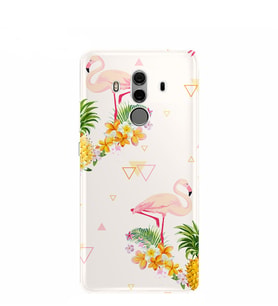 Kılıfland Huawei Mate 10 Pro Kılıf Silikon Desenli Resimli Lüx Kapak Delta Flamingo -Stok 1089