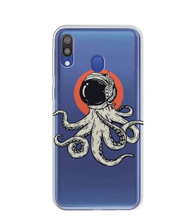 Kılıfland Samsung Galaxy A20 Kılıf A205F Silikon Resimli Kapak Astronaut Octopus -Stok 1143