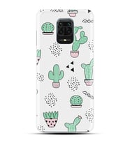 Kılıfland Xiaomi Redmi Note 9S Silikon Resimli Kapak Cactus Pattern Stok 901