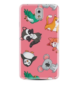 Kılıfland Samsung Galaxy Note 3 Silikon Resimli Kapak Animal Friends Stok 249