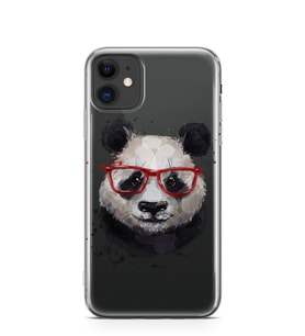 Kılıfland Apple İphone 11 Kılıf Silikon Resimli Kapak Red Glasses Panda -Stok 1172