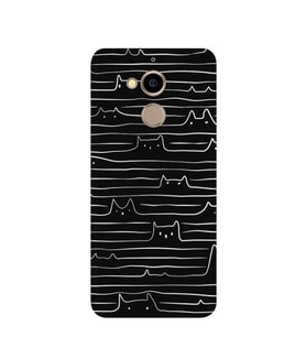 Kılıfland General Mobile GM8 Kılıf Silikon Desenli Resimli Lüx Kapak Black Cat -Stok 156