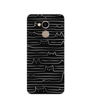 Kılıfland General Mobile GM8 Kılıf Silikon Desenli Resimli Lüx Kapak Black Cat -Stok 156