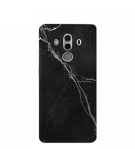 Kılıfland Huawei Mate 10 Pro Kılıf Silikon Desenli Resimli Lüx Kapak Siyah Şerit Mermer -Stok 1298