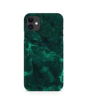 Kılıfland Apple İphone 11 Kılıf Silikon Resimli Kapak Yeşil Koyu Mermer -Stok 1296