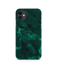 Kılıfland Apple İphone 11 Kılıf Silikon Resimli Kapak Yeşil Koyu Mermer -Stok 1296