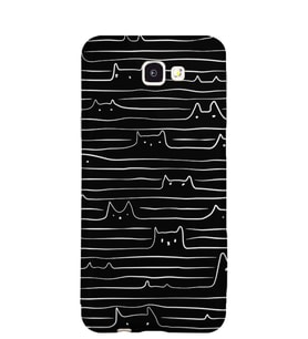 Kılıfland Samsung Galaxy J7 Prime-J7 Prime 2 Kılıf Silikon Resimli Kapak Black Cat -Stok 156