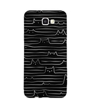 Kılıfland Samsung Galaxy J7 Prime-J7 Prime 2 Kılıf Silikon Resimli Kapak Black Cat -Stok 156