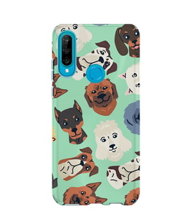 Kılıfland Huawei P30 Lite Kılıf Silikon Desenli Resimli Lüx Kapak Dogs Friends -Stok 247