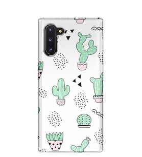 Kılıfland Samsung Galaxy Note 10 Kılıf N970F Silikon Resimli Kapak Cactus Pattern -Stok 901