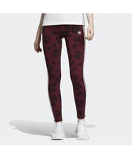 Adidas EC1908 AOP TIGHTS Kadın Tayt (Bordo)