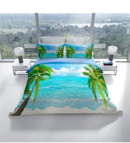 Cattleya Palm 3D Pamuk Saten Çift Kişilik Nevresim Takımı