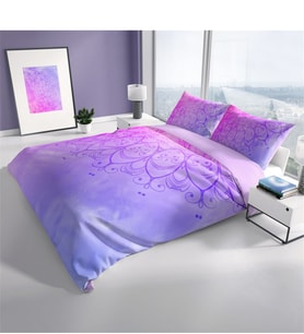Monohome Violet 3D %100 Pamuklu Çift Kişilik Nevresim Takımı