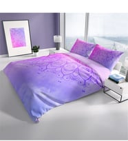 Monohome Violet 3D %100 Pamuklu Çift Kişilik Nevresim Takımı