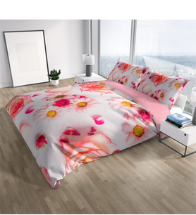 Monohome White Rose 3D Çift Kişilik Nevresim Takımı