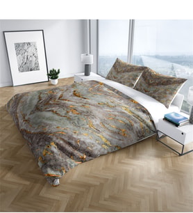 Monohome Marble 3D Dijital Baskılı Çift Kişilik Nevresim Takımı
