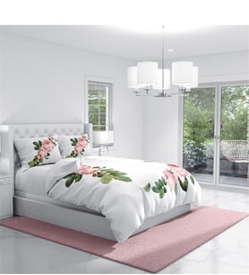 Monohome Pinkivy 3D Dijital Baskılı Çift Kişilik Nevresim Takımı