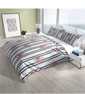 Cattleya Ribbon 3D Pamuk Saten Çift Kişilik Nevresim Takımı