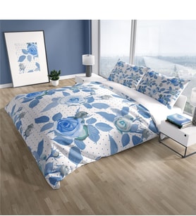 Cattleya Bluerose 3D Pamuk Saten Çift Kişilik Nevresim Takımı