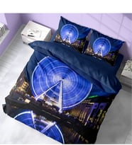 Monohome London Eye 3D Pamuk Saten Çift Kişilik Nevresim Takımı