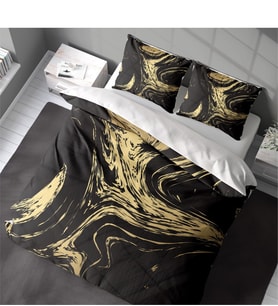 Monohome Black Design 3D Pamuk Saten Çift Kişilik Nevresim Takımı