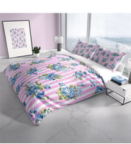 Cattleya Blueline 3D Pamuk Saten Çift Kişilik Nevresim Takımı